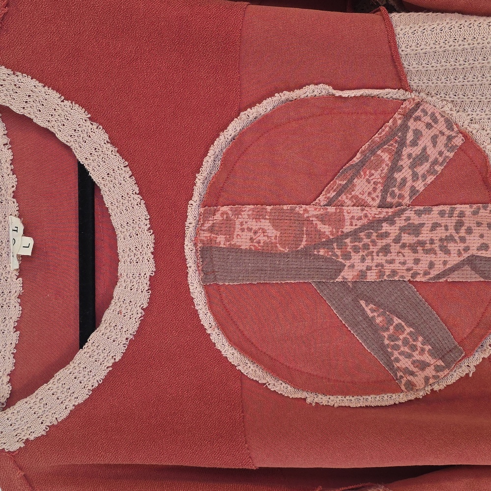 Pol Peace Patchwork Pullover - image 3